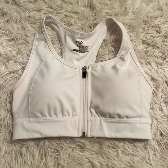Fila Other - Fila Women's Cream Zip-Front Sports Bra
